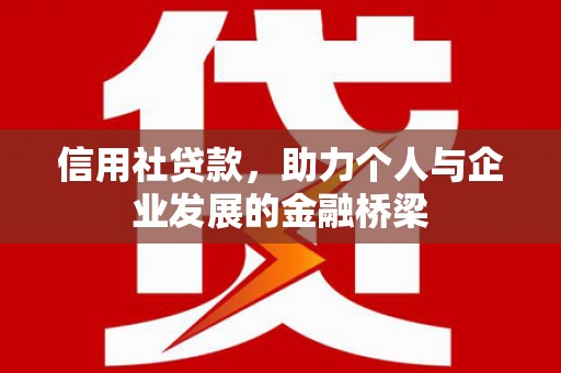 迭部信用社贷款，助力个人与企业发展的金融桥梁