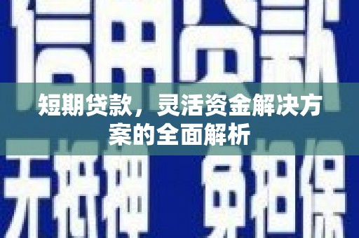 迭部短期贷款，灵活资金解决方案的全面解析