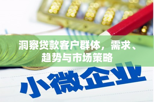 迭部洞察贷款客户群体，需求、趋势与市场策略
