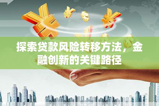 迭部探索贷款风险转移方法，金融创新的关键路径