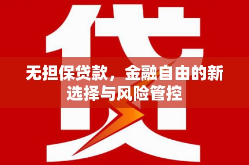 迭部无担保贷款，金融自由的新选择与风险管控