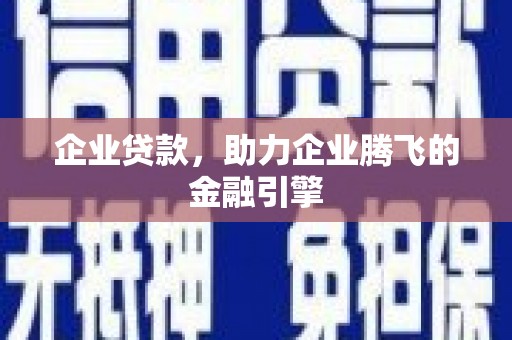 迭部企业贷款，助力企业腾飞的金融引擎