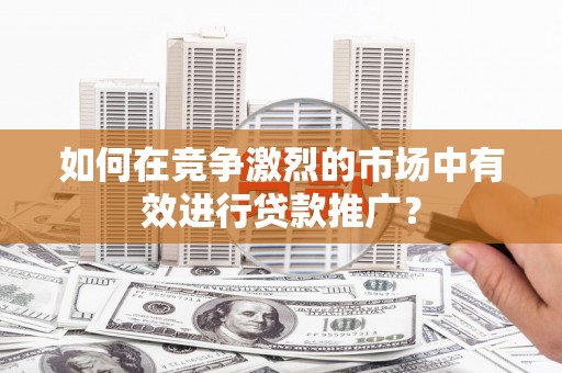 迭部如何在竞争激烈的市场中有效进行贷款推广？