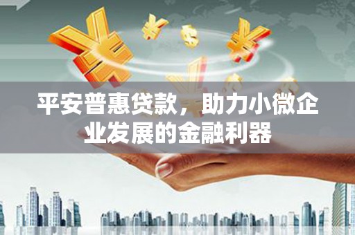迭部平安普惠贷款，助力小微企业发展的金融利器