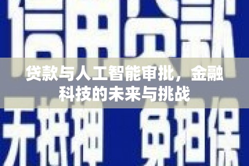 迭部贷款与人工智能审批，金融科技的未来与挑战