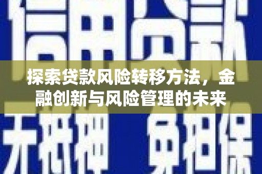 迭部探索贷款风险转移方法，金融创新与风险管理的未来