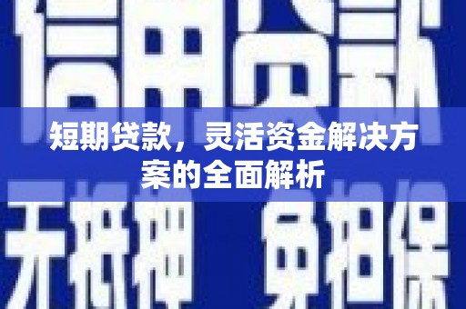 迭部短期贷款，灵活资金解决方案的全面解析