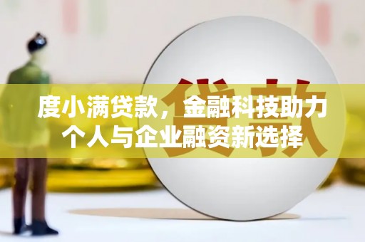 迭部度小满贷款，金融科技助力个人与企业融资新选择