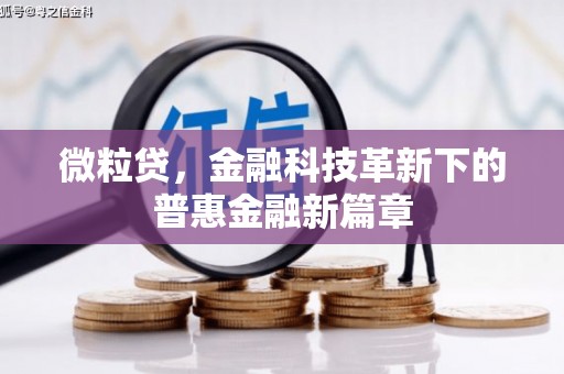 迭部微粒贷，金融科技革新下的普惠金融新篇章