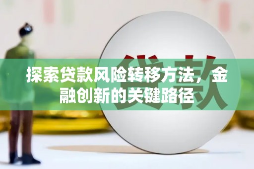 迭部探索贷款风险转移方法，金融创新的关键路径