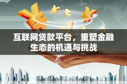 迭部互联网贷款平台，重塑金融生态的机遇与挑战