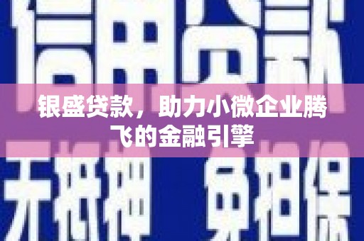 迭部银盛贷款，助力小微企业腾飞的金融引擎