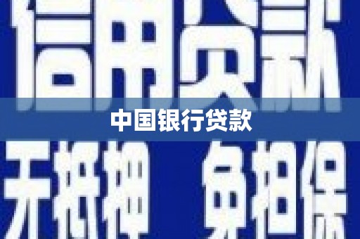 迭部中国银行贷款