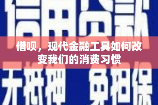 迭部借呗，现代金融工具如何改变我们的消费习惯