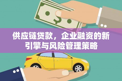 迭部供应链贷款，企业融资的新引擎与风险管理策略