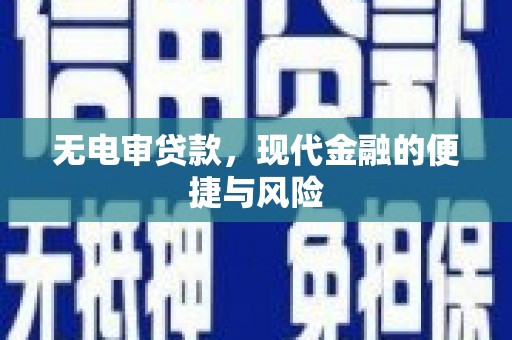迭部无电审贷款，现代金融的便捷与风险