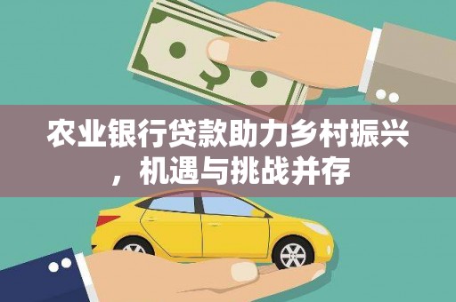 迭部农业银行贷款助力乡村振兴，机遇与挑战并存