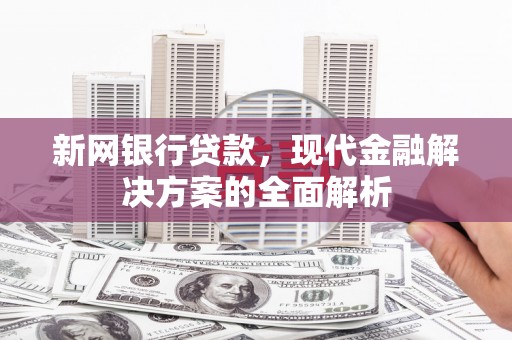 迭部新网银行贷款，现代金融解决方案的全面解析