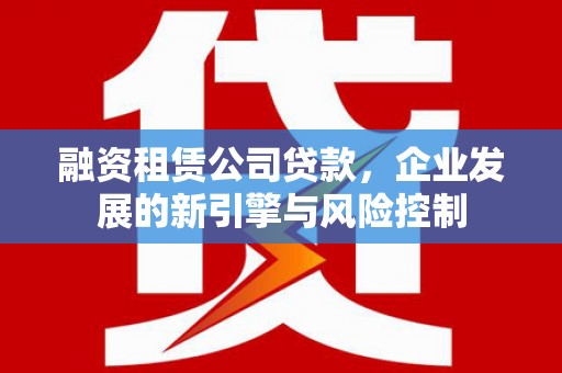 迭部融资租赁公司贷款，企业发展的新引擎与风险控制