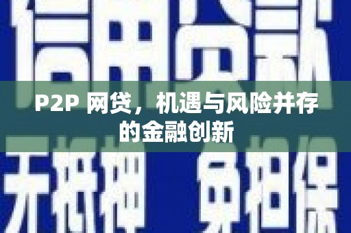 迭部P2P 网贷，机遇与风险并存的金融创新